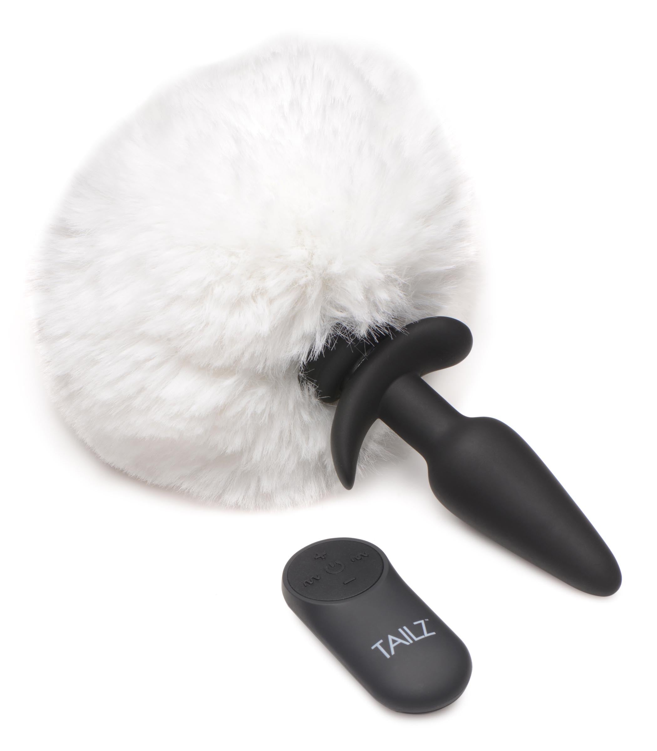 Small Vibrating Anal Plug with Interchangeable Bunny Tail