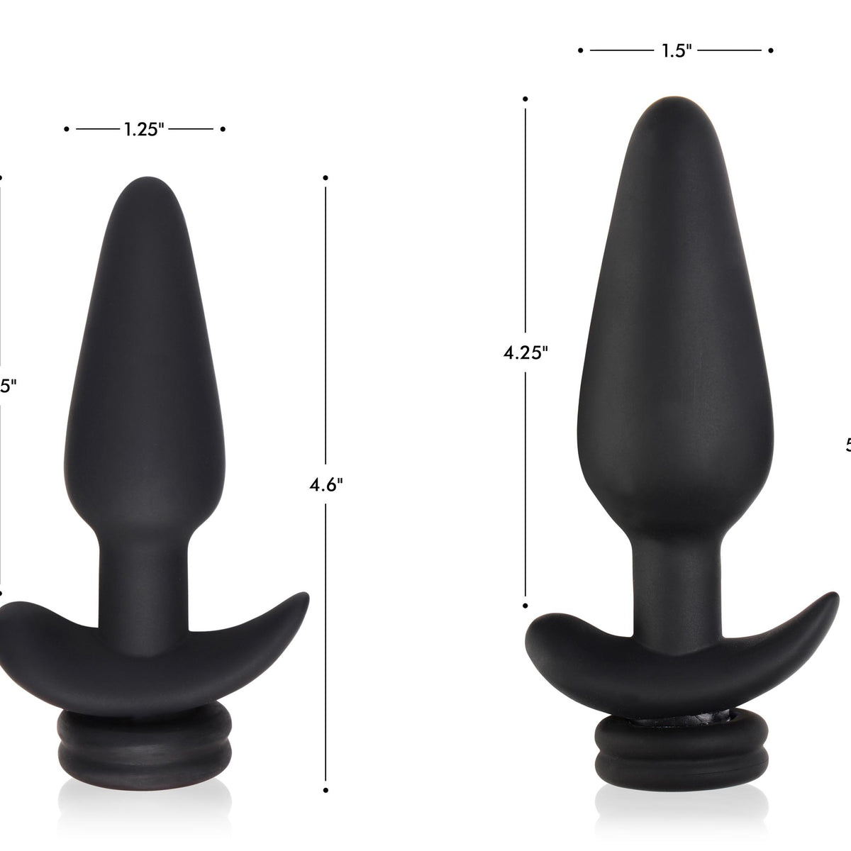 Small Vibrating Anal Plug with Interchangeable Fox Tail -  and White