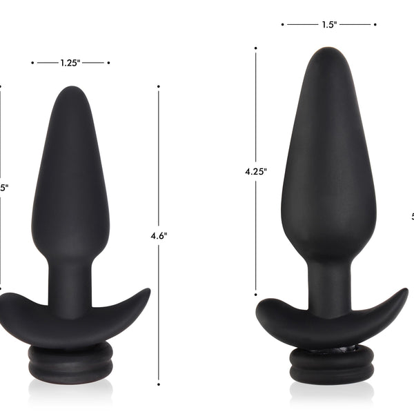 Small Vibrating Anal Plug with Interchangeable Fox Tail -  and White