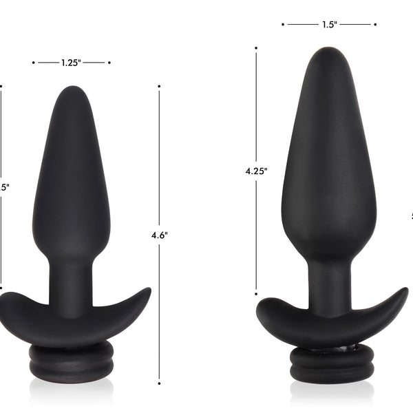 Small Vibrating Anal Plug with Interchangeable Fox Tail -  and White