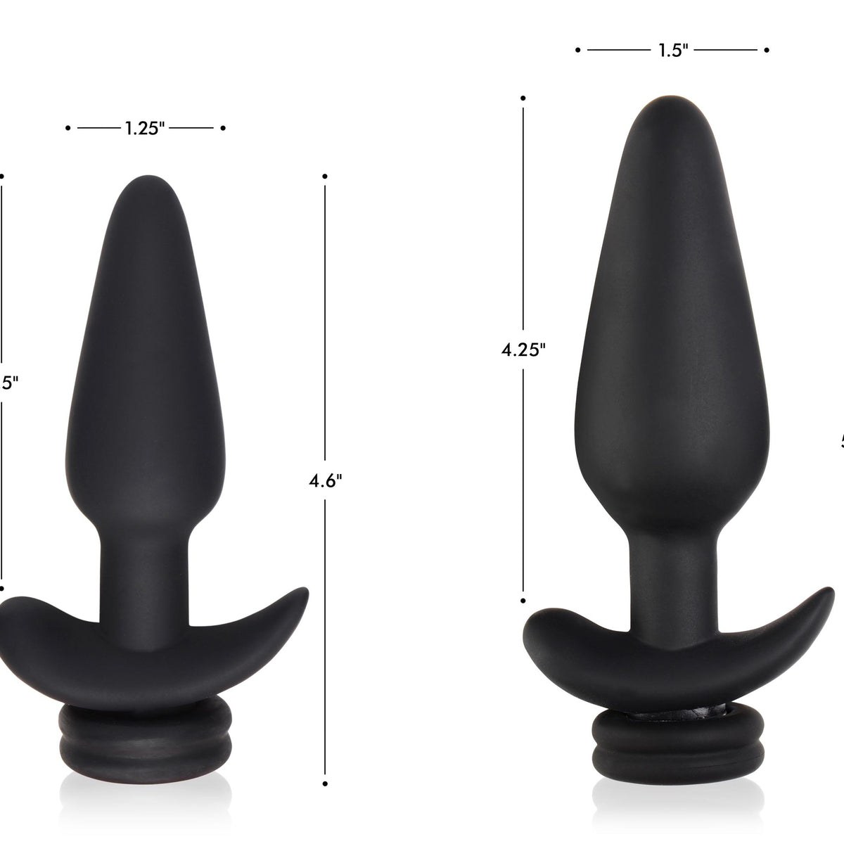 Large Vibrating Anal Plug with Interchangeable Fox Tail - Rainbow