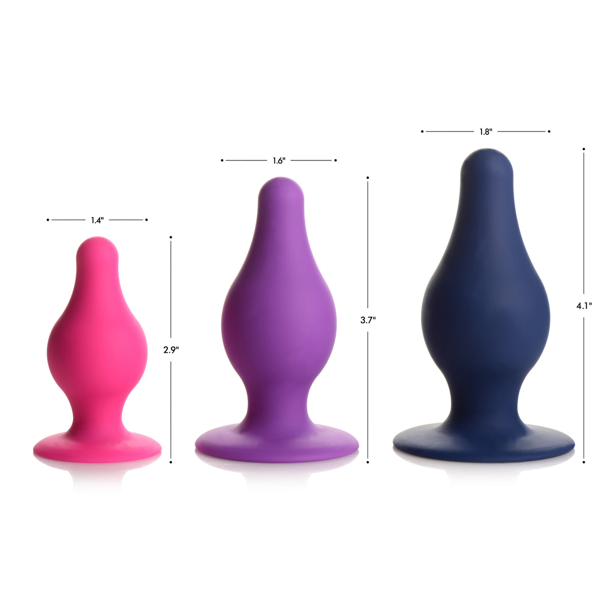 Squeezable Tapered Medium Anal Plug -