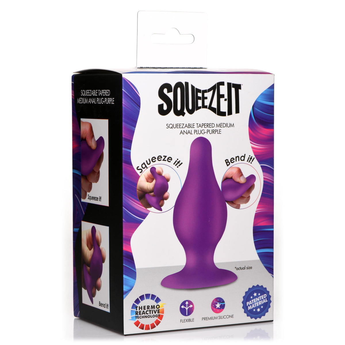 Squeezable Tapered Medium Anal Plug -