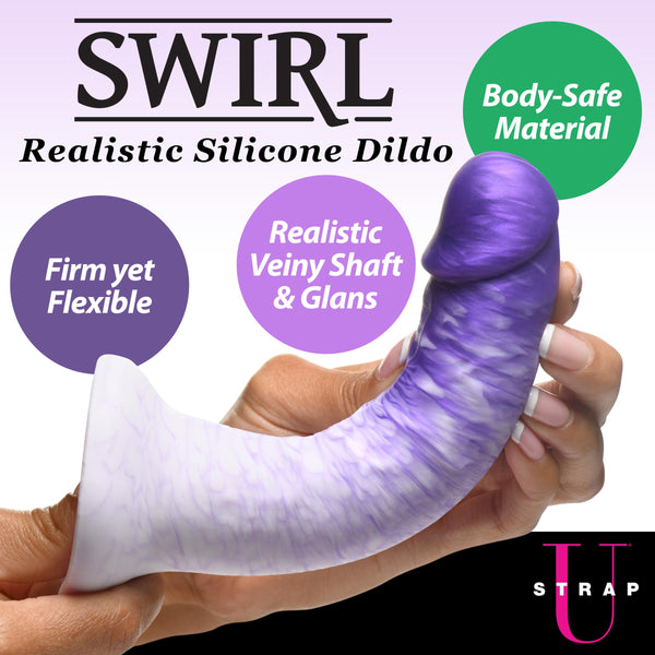 Swirl Realistic Silicone Dildo -