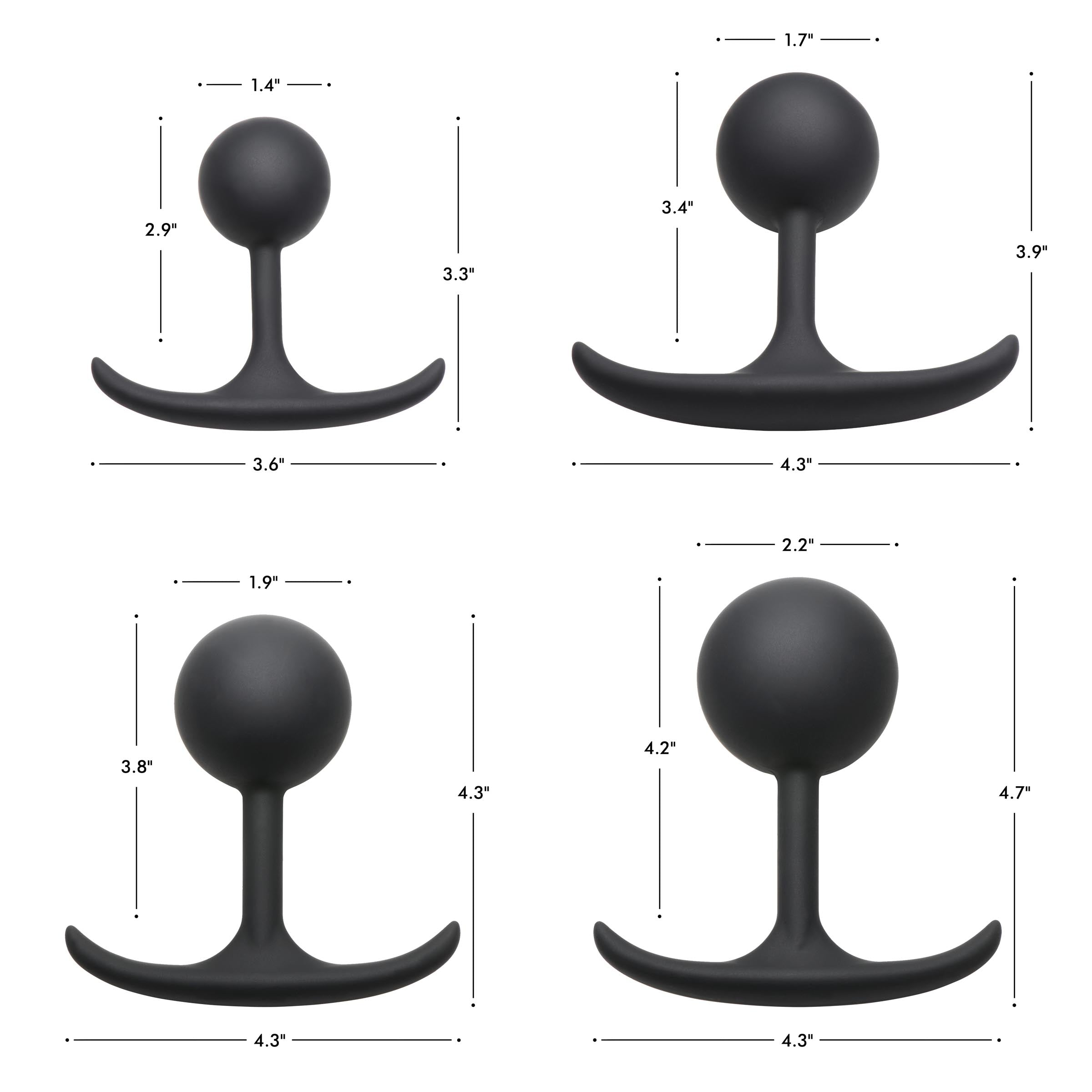 Premium Silicone Weighted Anal Plug - XL