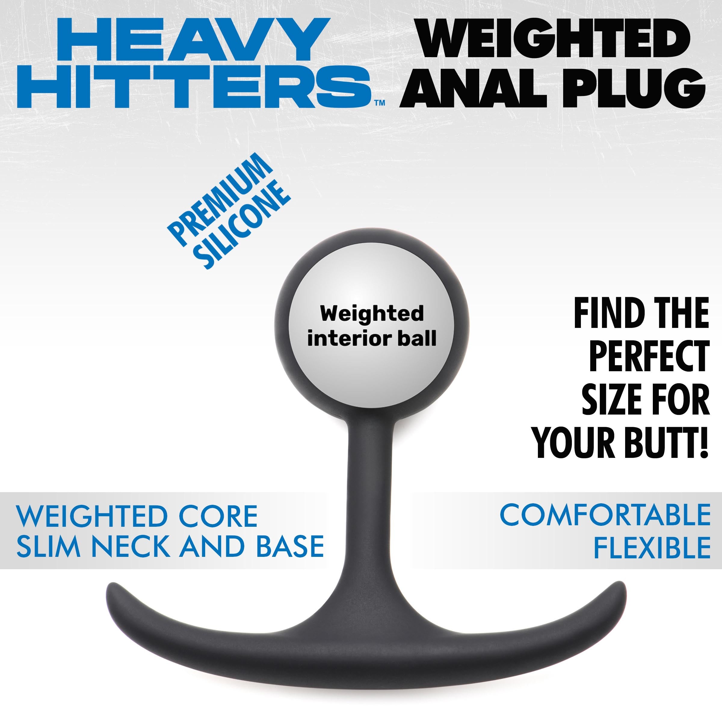 Premium Silicone Weighted Anal Plug - XL