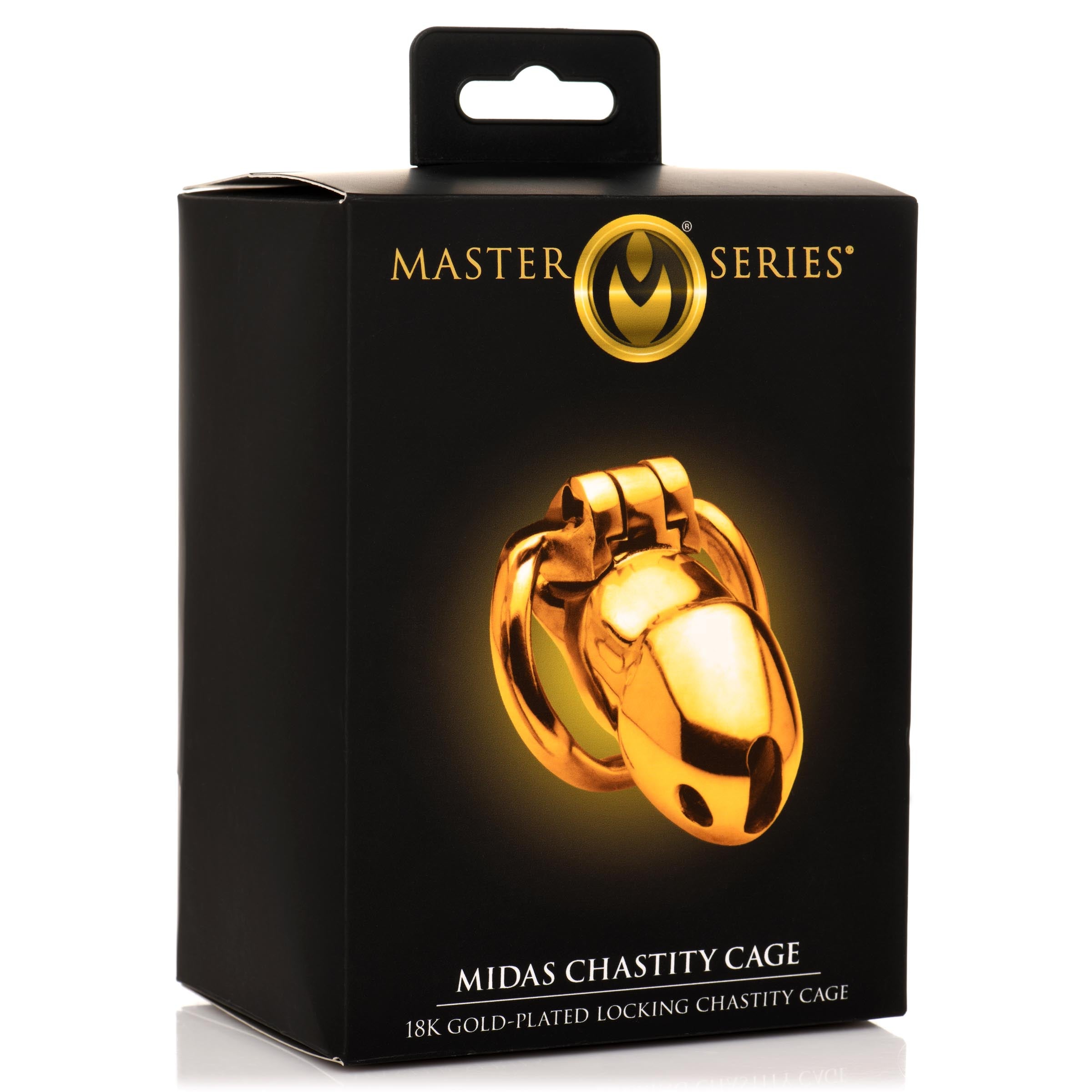 Midas 18K Gold-Plated Locking Chastity Cage