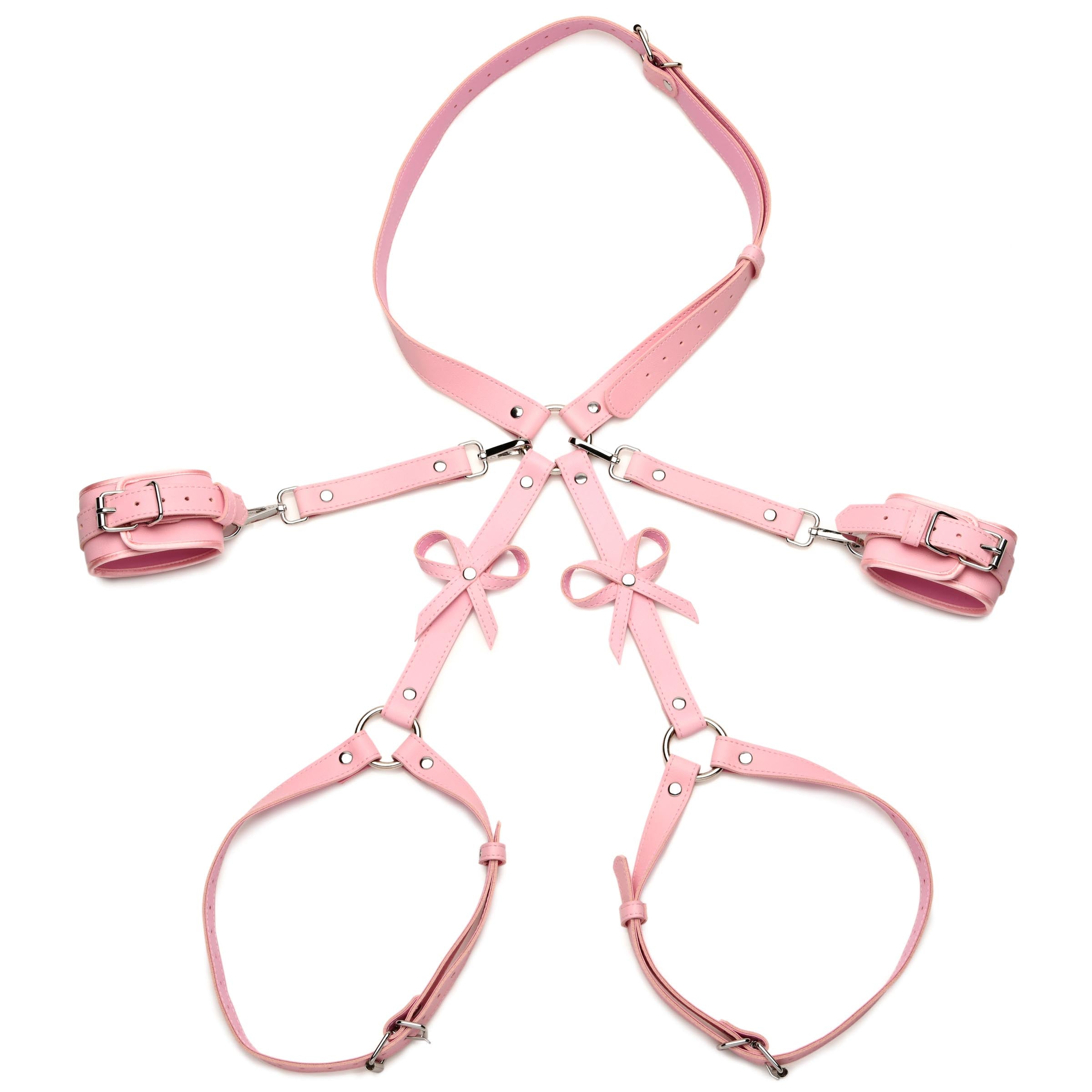 Bondage Thigh Harness with Bows - XL/2XL