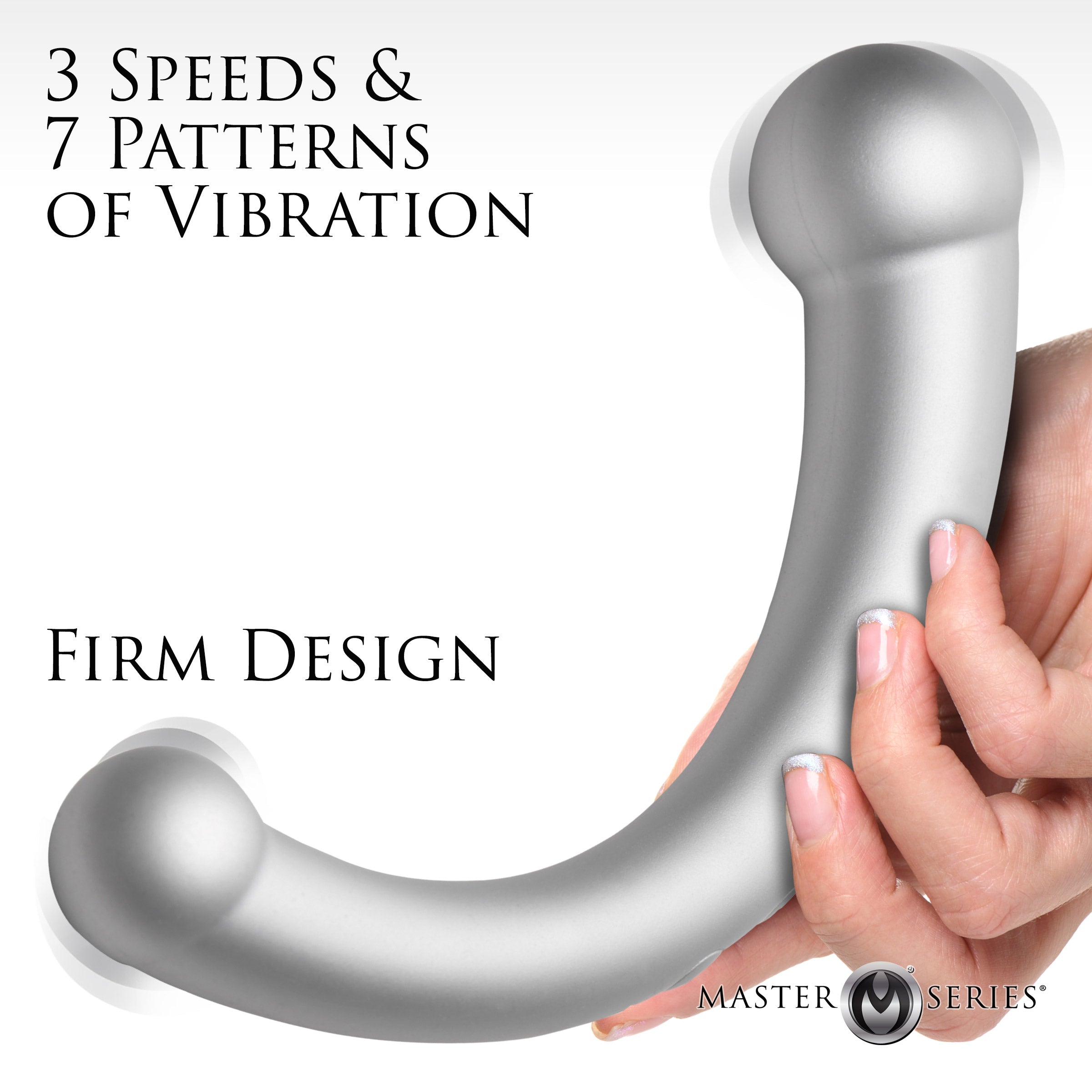 10X Vibra-Crescent Vibrating Silicone Dual-Ended Dildo