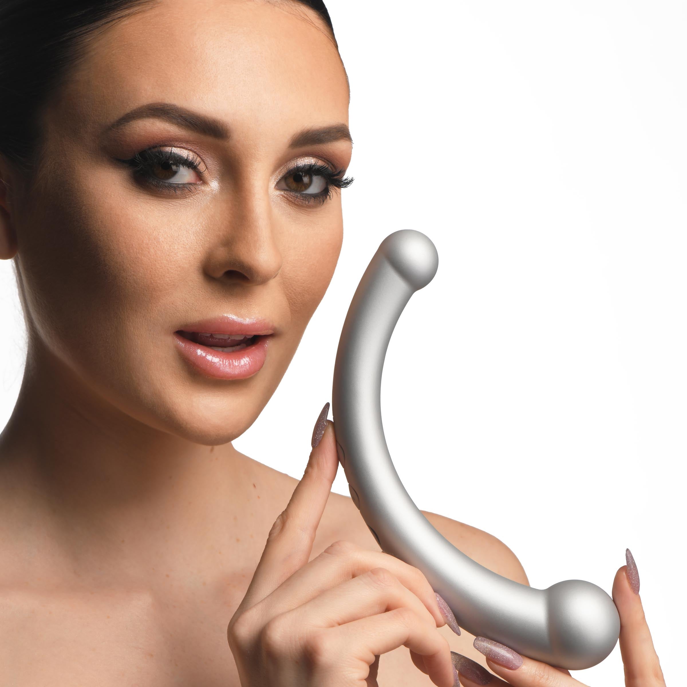 10X Vibra-Crescent Vibrating Silicone Dual-Ended Dildo