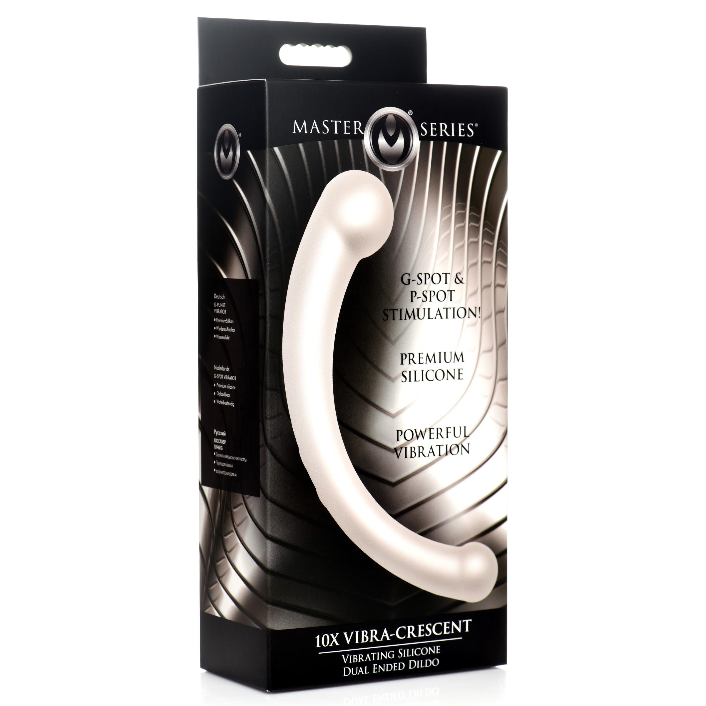 10X Vibra-Crescent Vibrating Silicone Dual-Ended Dildo