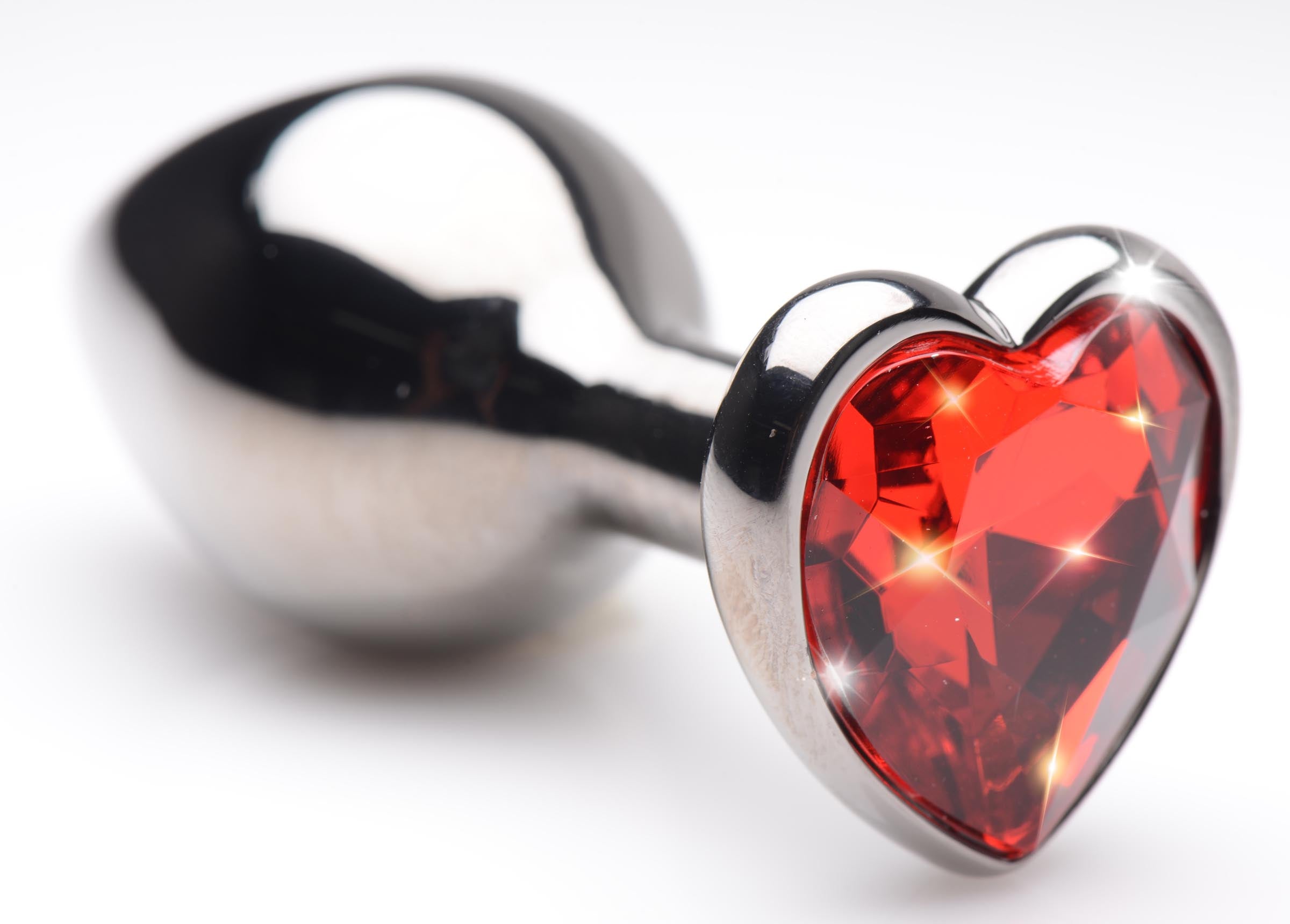 Ruby  Heart Steel Butt Plug