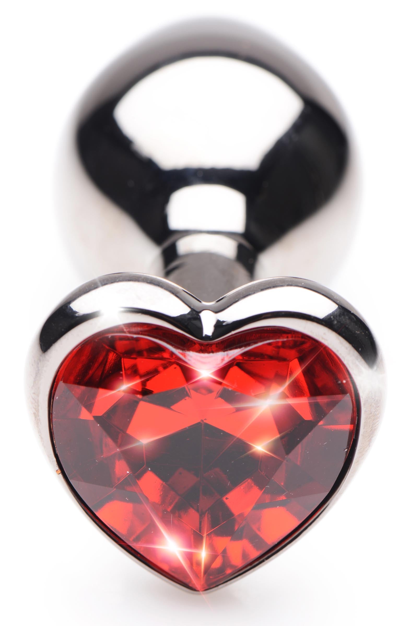 Ruby  Heart Steel Butt Plug