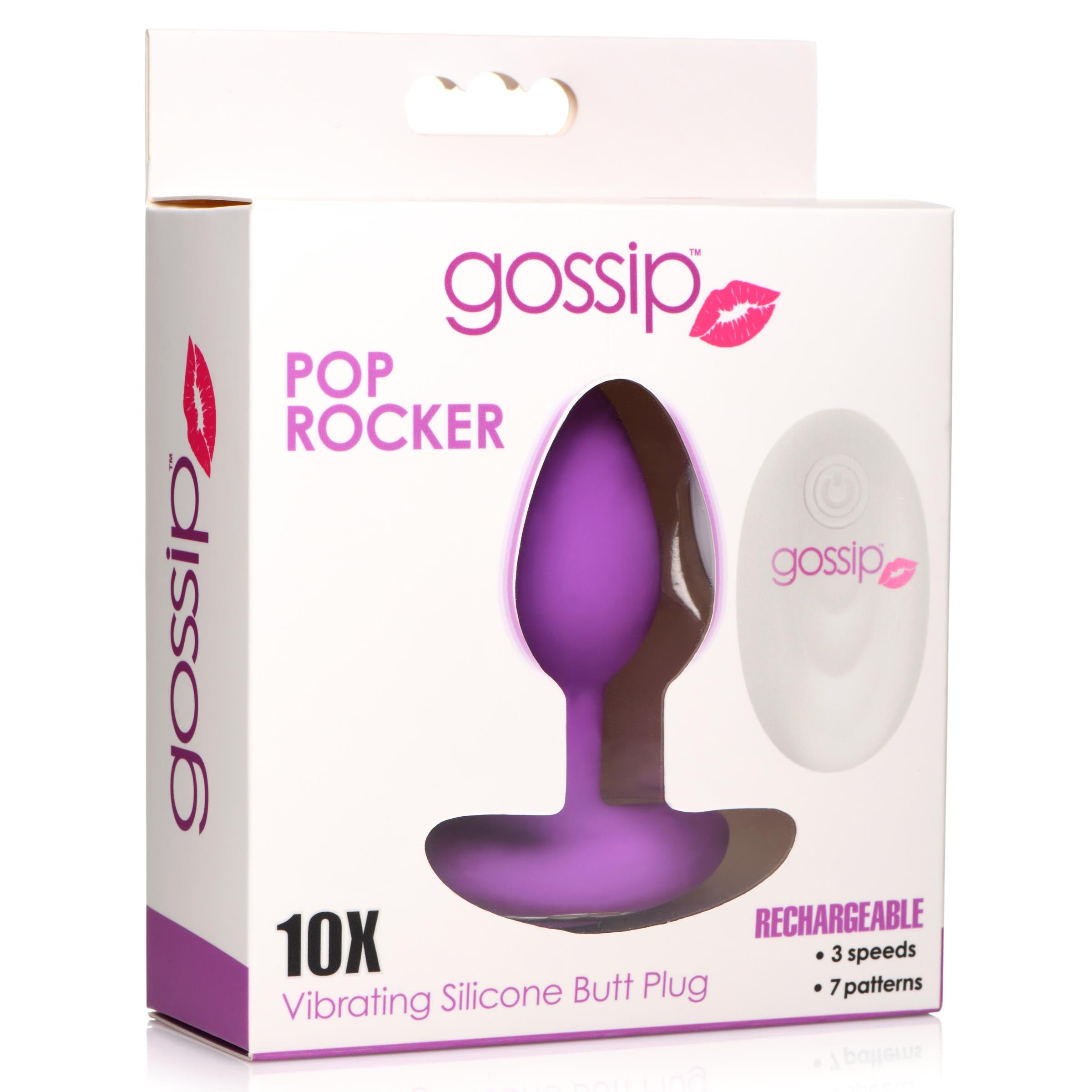 10X Pop Rocker Vibrating Silicone Plug with Remote