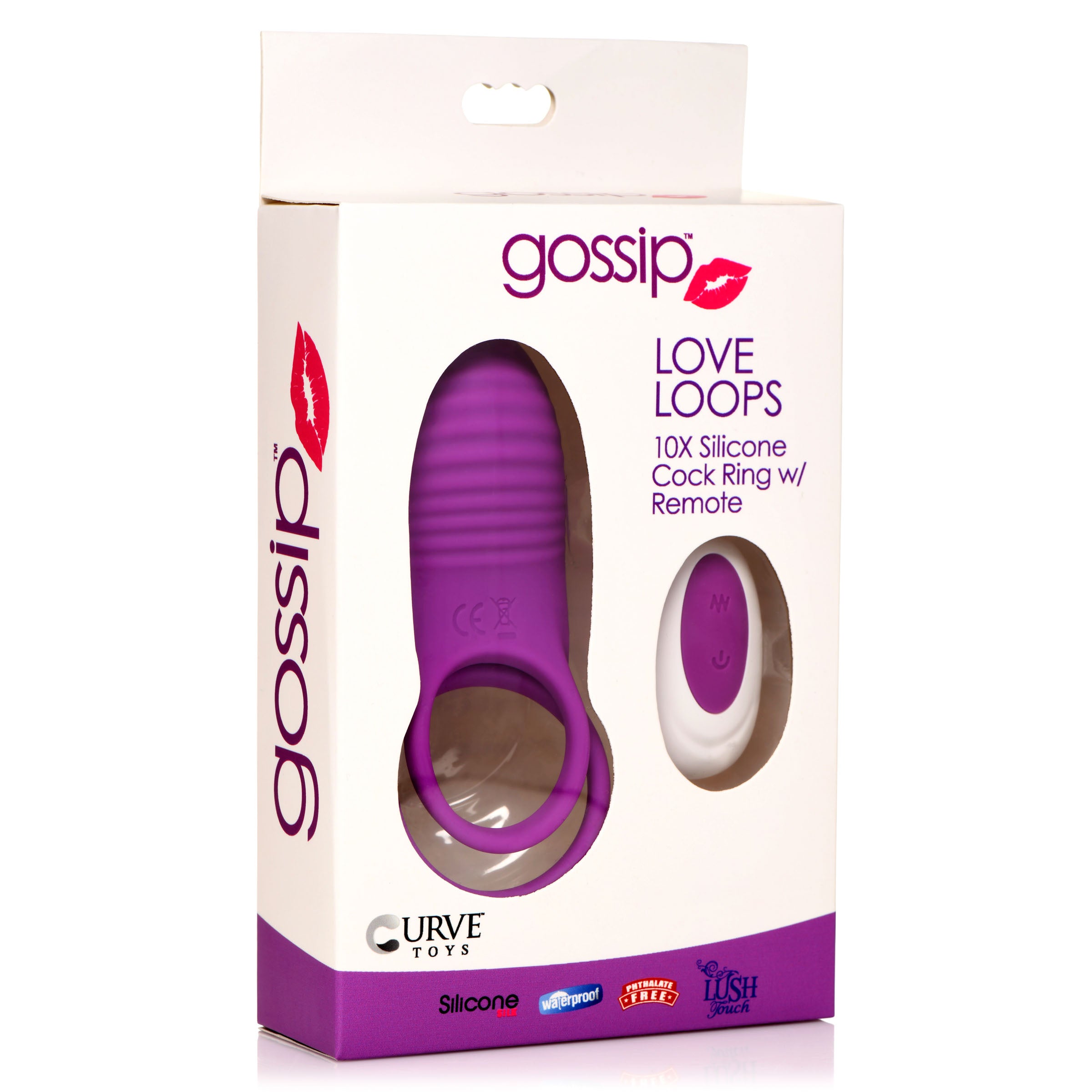 Love Loops 10X Silicone Cock Ring with Remote -