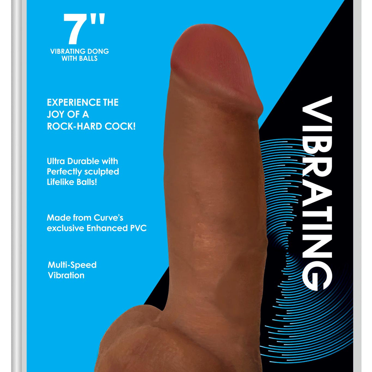 Jock Medium Vibrating Dildo with Balls - 7 Inch