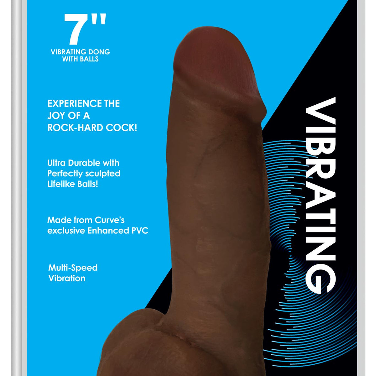 Jock Dark Vibrating Dildo with Balls - 7 Inch