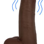 Jock Dark Vibrating Dildo with Balls - 8 Inch