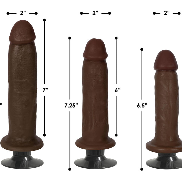 Jock Dark Vibrating Dildo - 8 Inch