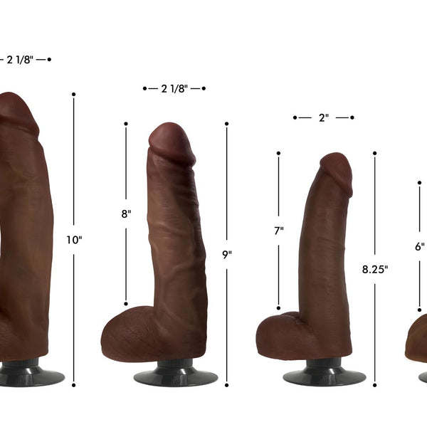 Jock Dark Vibrating Dildo with Balls - 9 Inch
