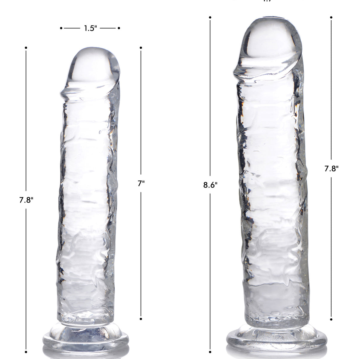 Jock C-Thru Dildo - 8 Inch