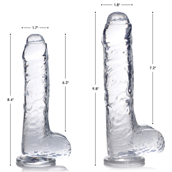 Jock C-Thru Dildo with Balls - 9 Inch