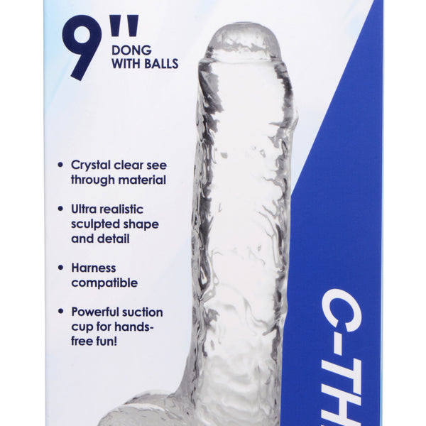Jock C-Thru Dildo with Balls - 9 Inch