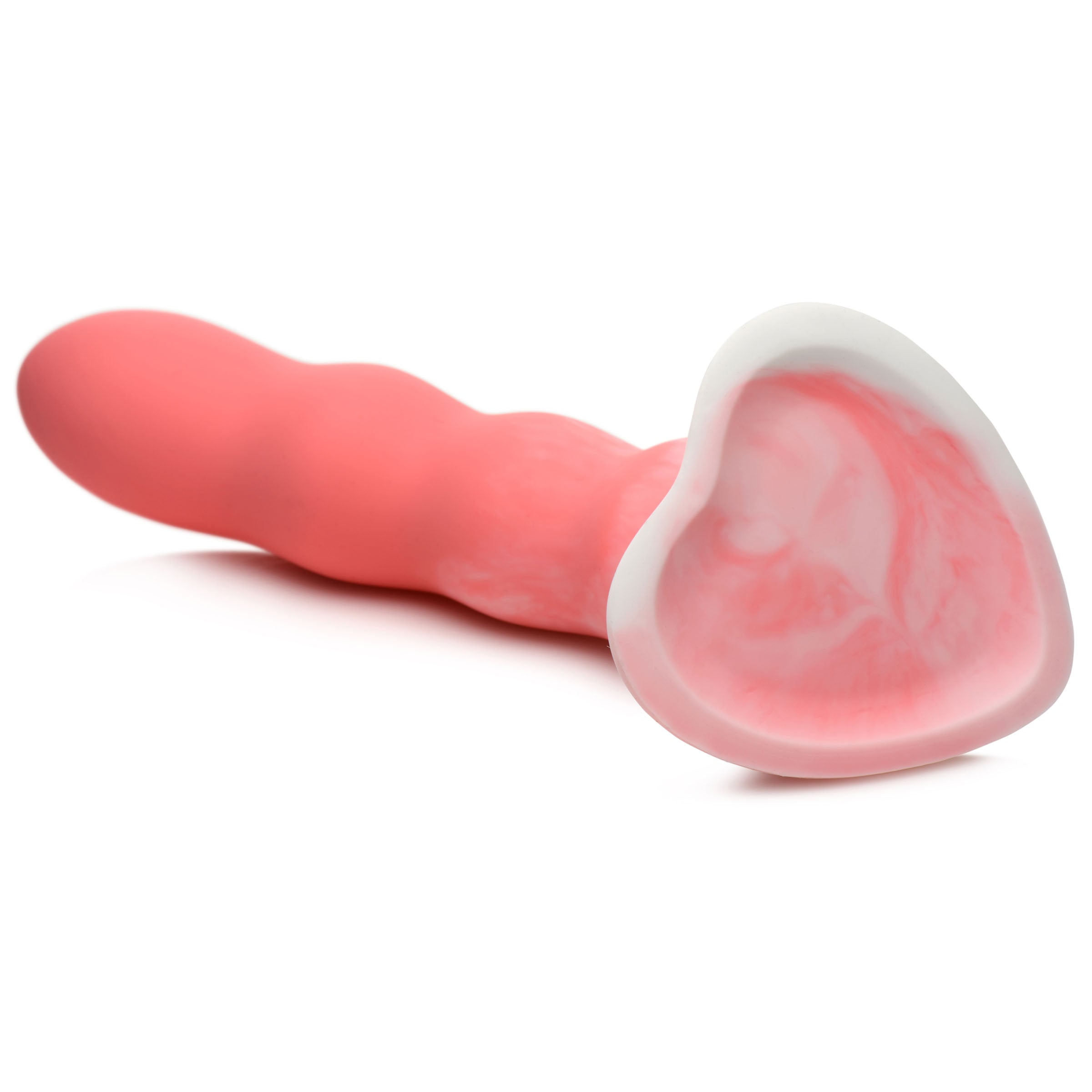 Wavy Silicone  and White Dildo