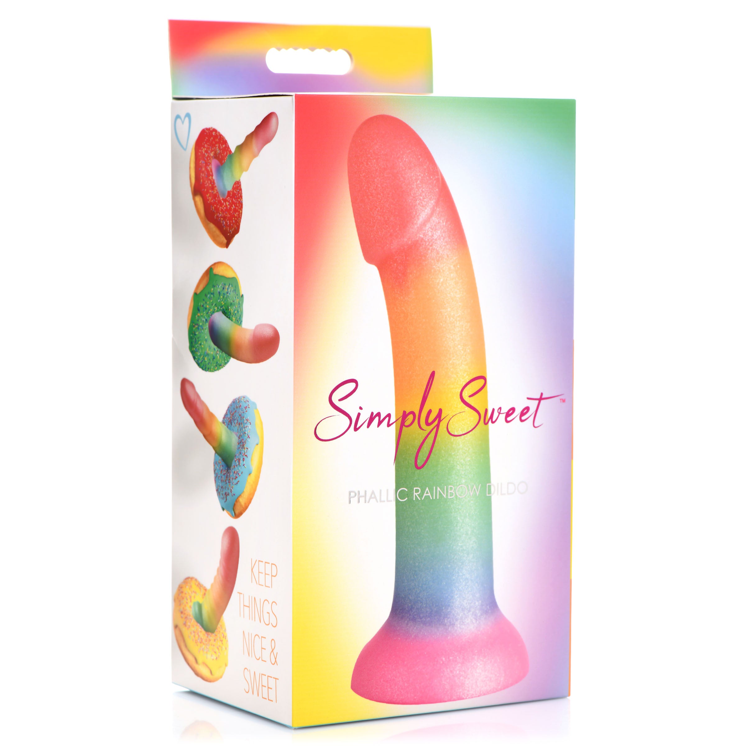 Phallic Rainbow Silicone Dildo