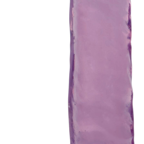 8 Inch Slim Stick with Balls Grape Ice Dildo