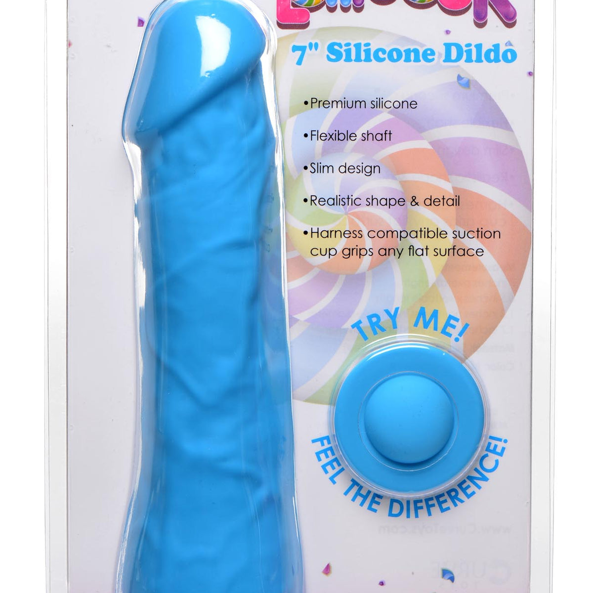 7 Inch Silicone Dildo - Berry