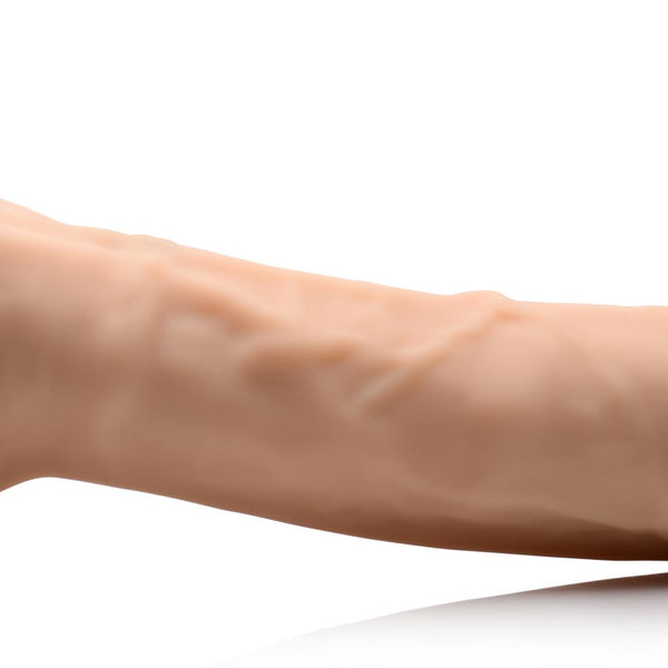 8 Inch Silexpan Hypoallergenic Silicone Vibrating Dildo - Light