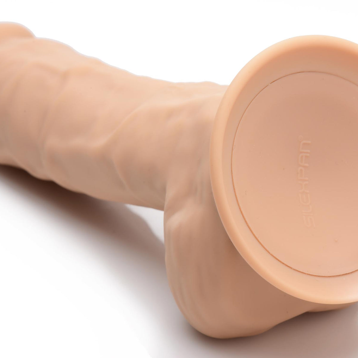 8 Inch Silexpan Hypoallergenic Silicone Vibrating Dildo - Medium