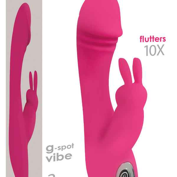 Flutters 10X G-Spot Rabbit Silicone Vibrator