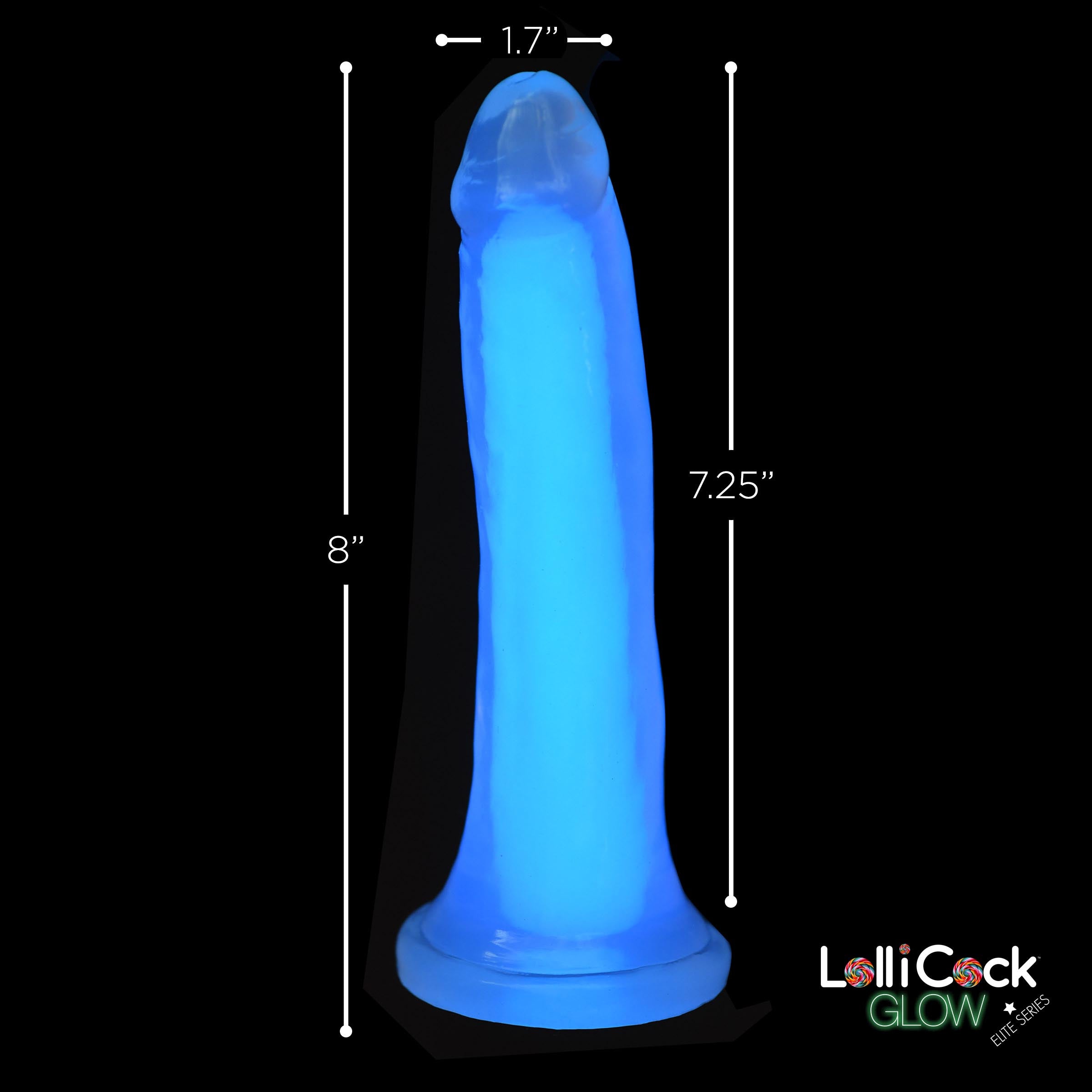 7 Inch Glow-in-the-Dark Silicone Dildo -