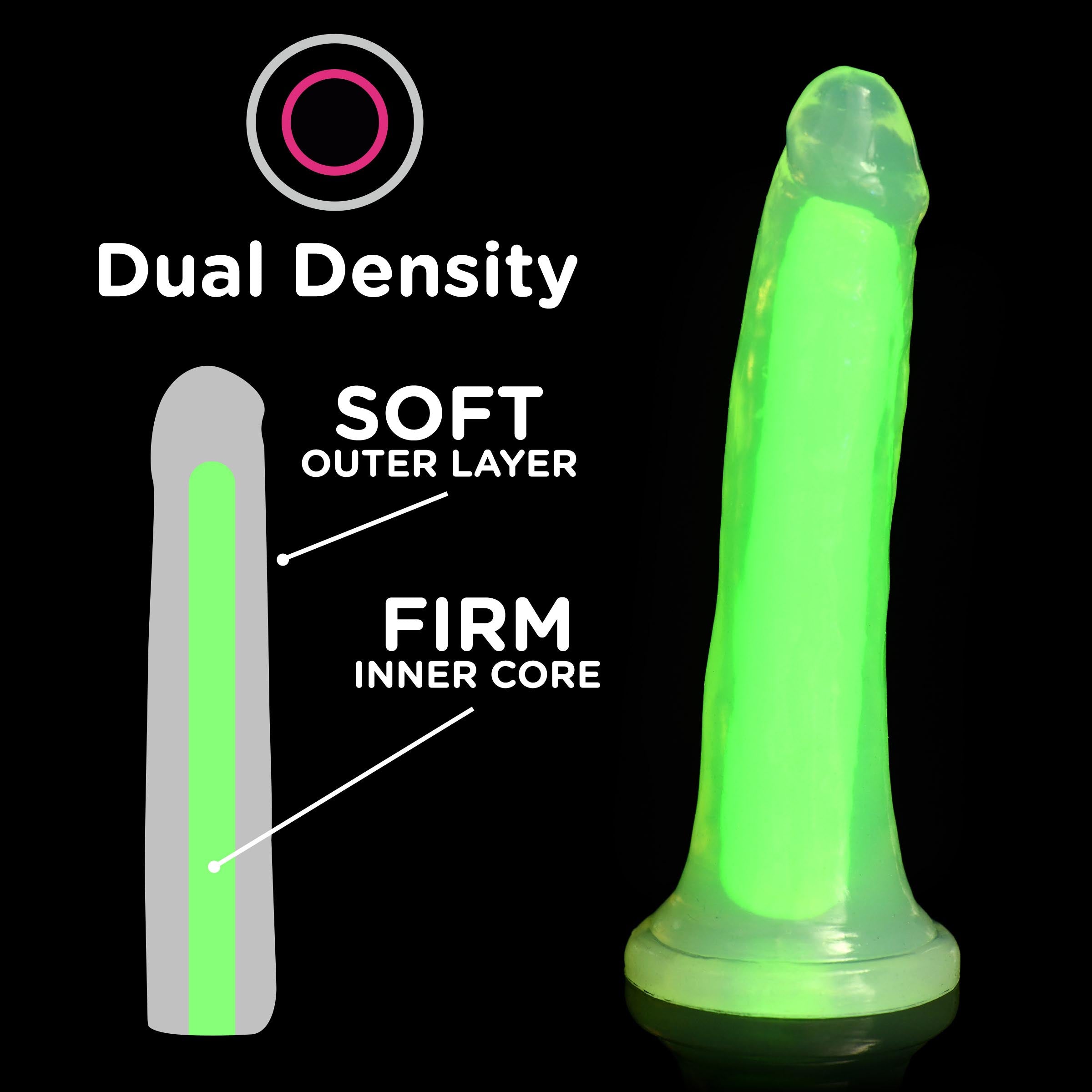 7 Inch Glow-in-the-Dark Silicone Dildo -