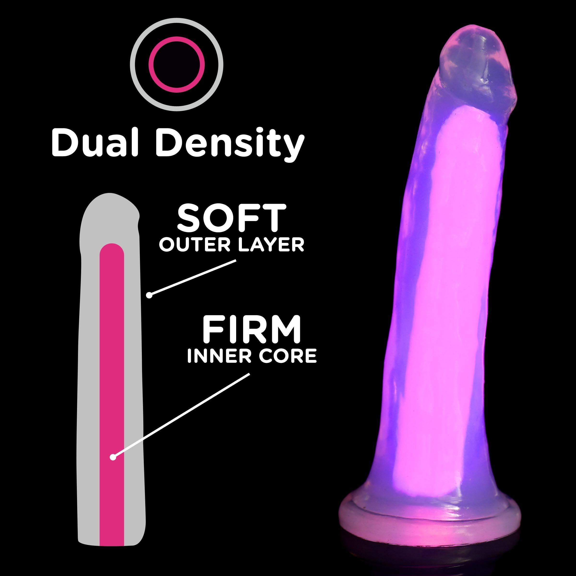 7 Inch Glow-in-the-Dark Silicone Dildo -