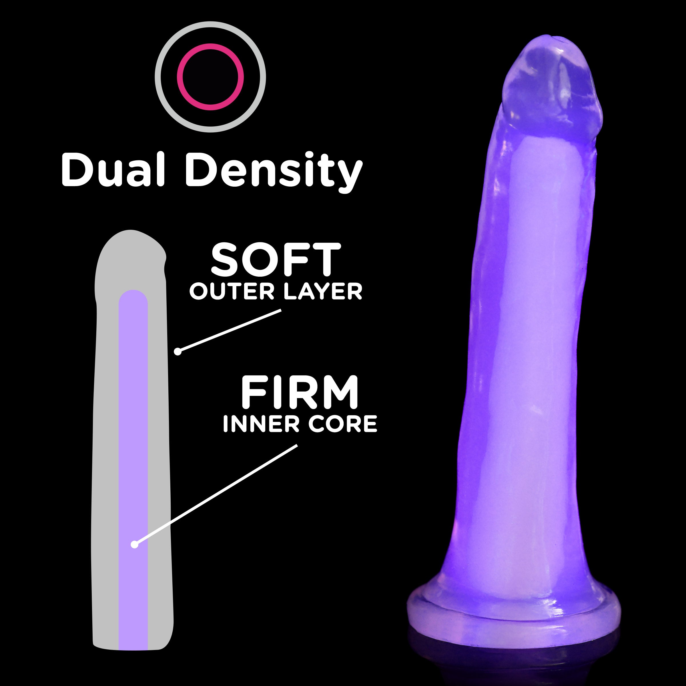 7 Inch Glow-in-the-Dark Silicone Dildo -