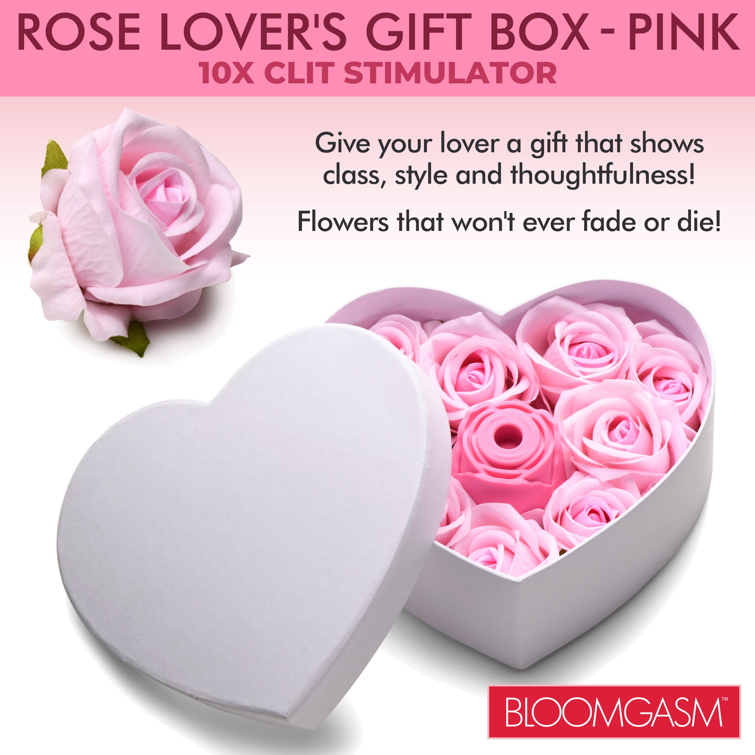 The Rose Lovers Gift Box 10x Clit Suction Rose -