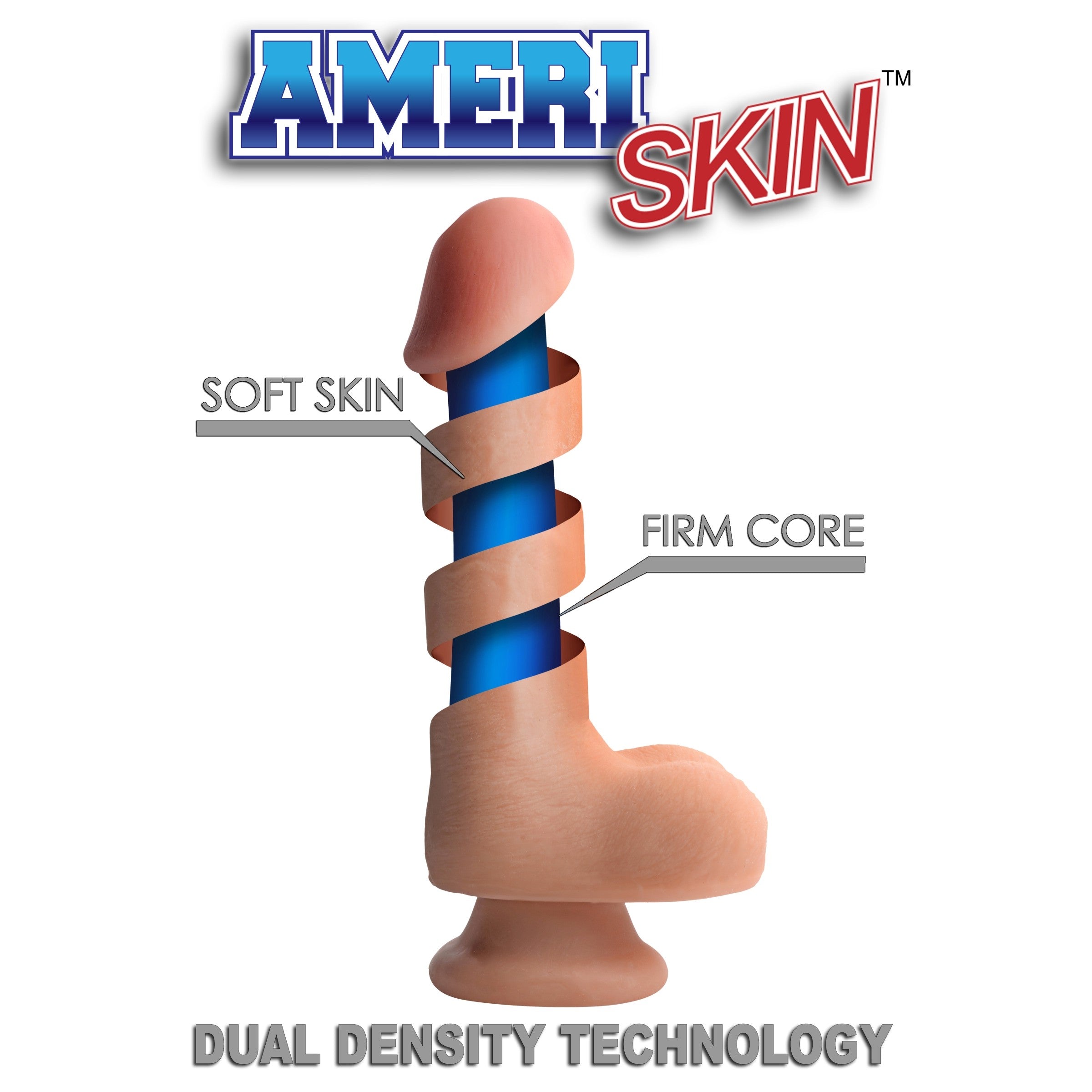 12 Inch Ultra Real Dual Layer Suction Cup Dildo without Balls