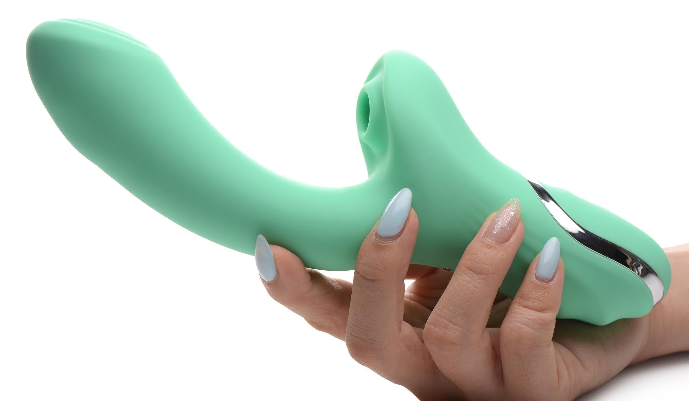 10X Minty Air-Stim Silicone Rabbit Vibrator