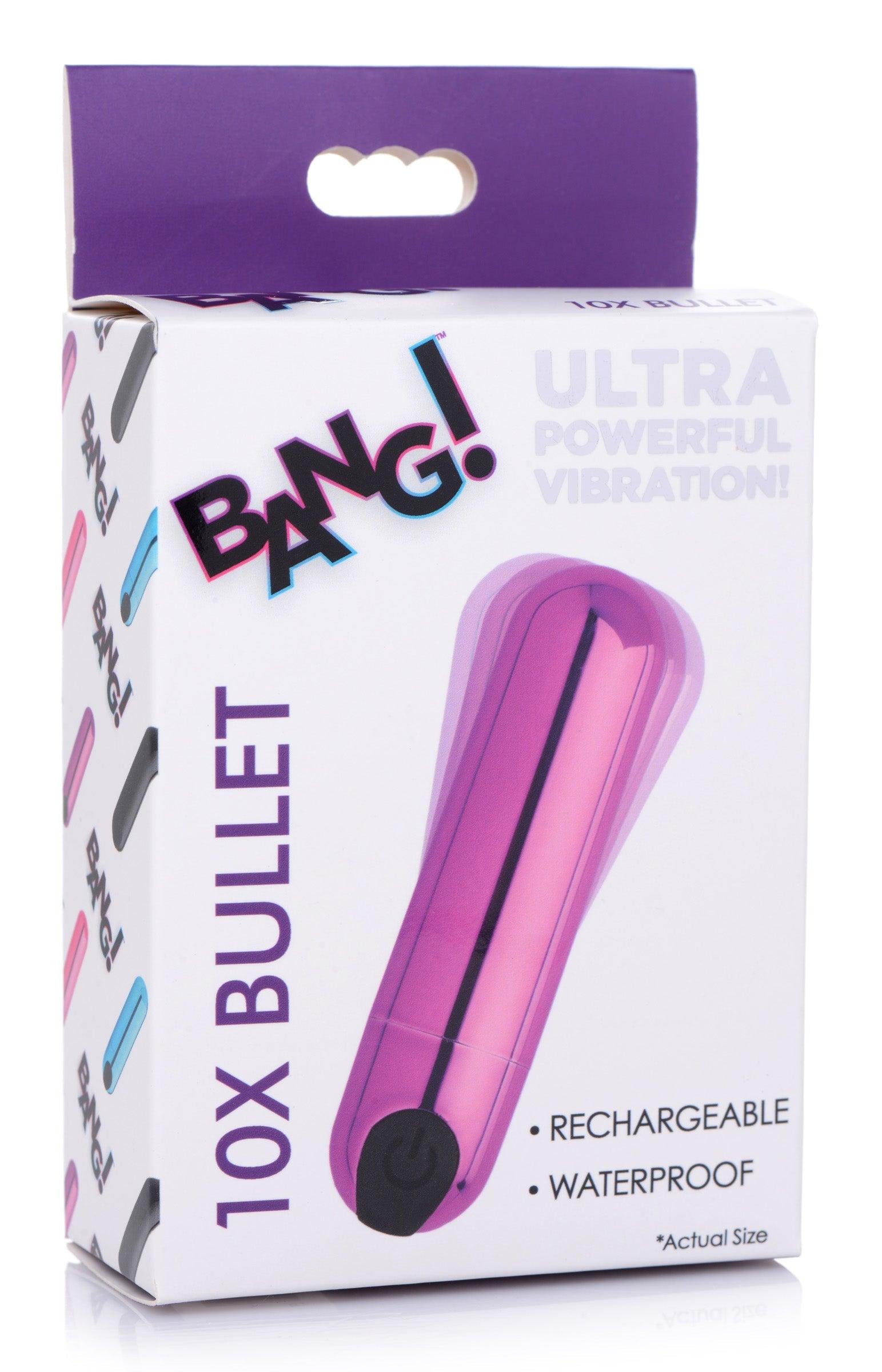 10X Rechargeable Vibrating Metallic Bullet