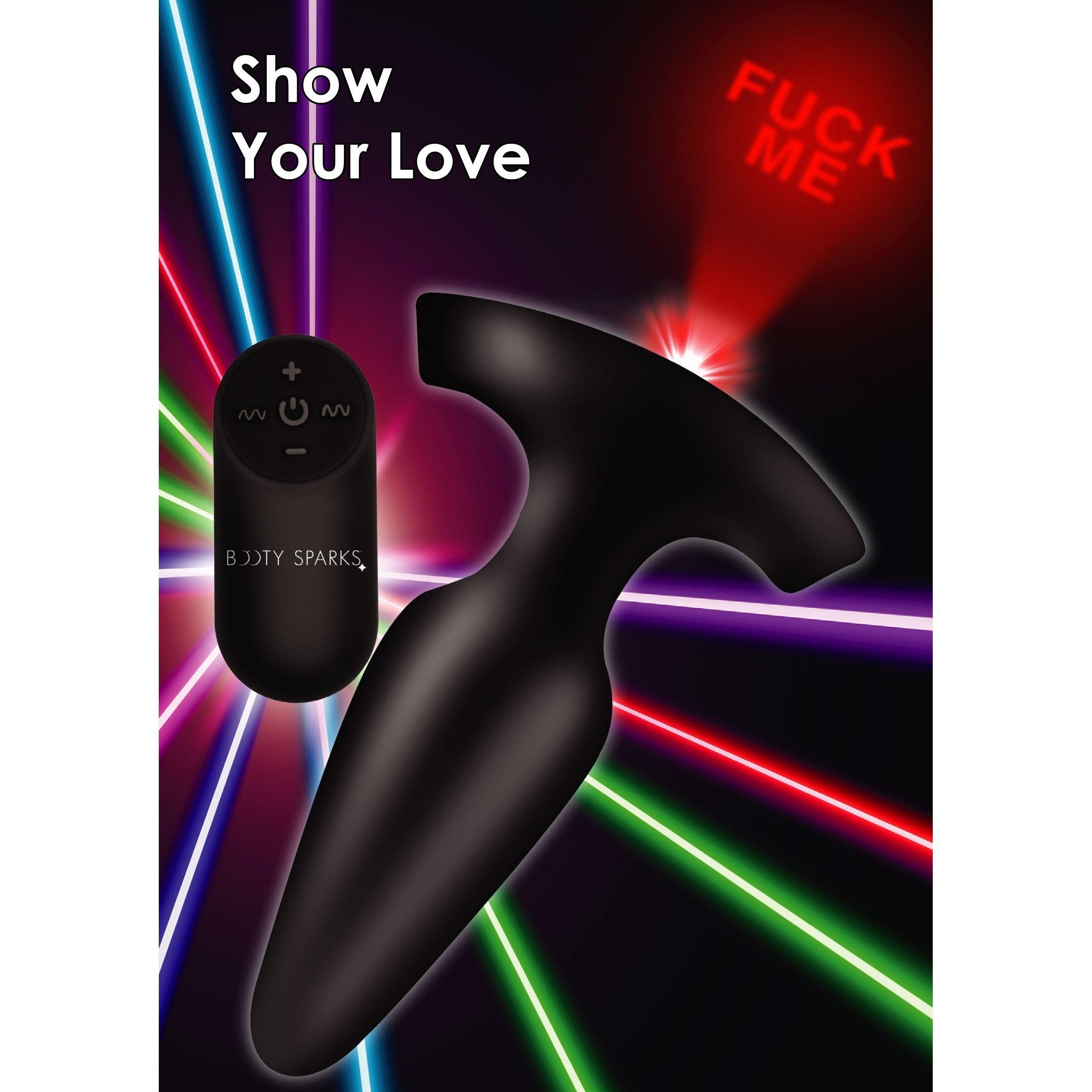 28X Laser Fuck Me Silicone Anal Plug with Remote Control - Small