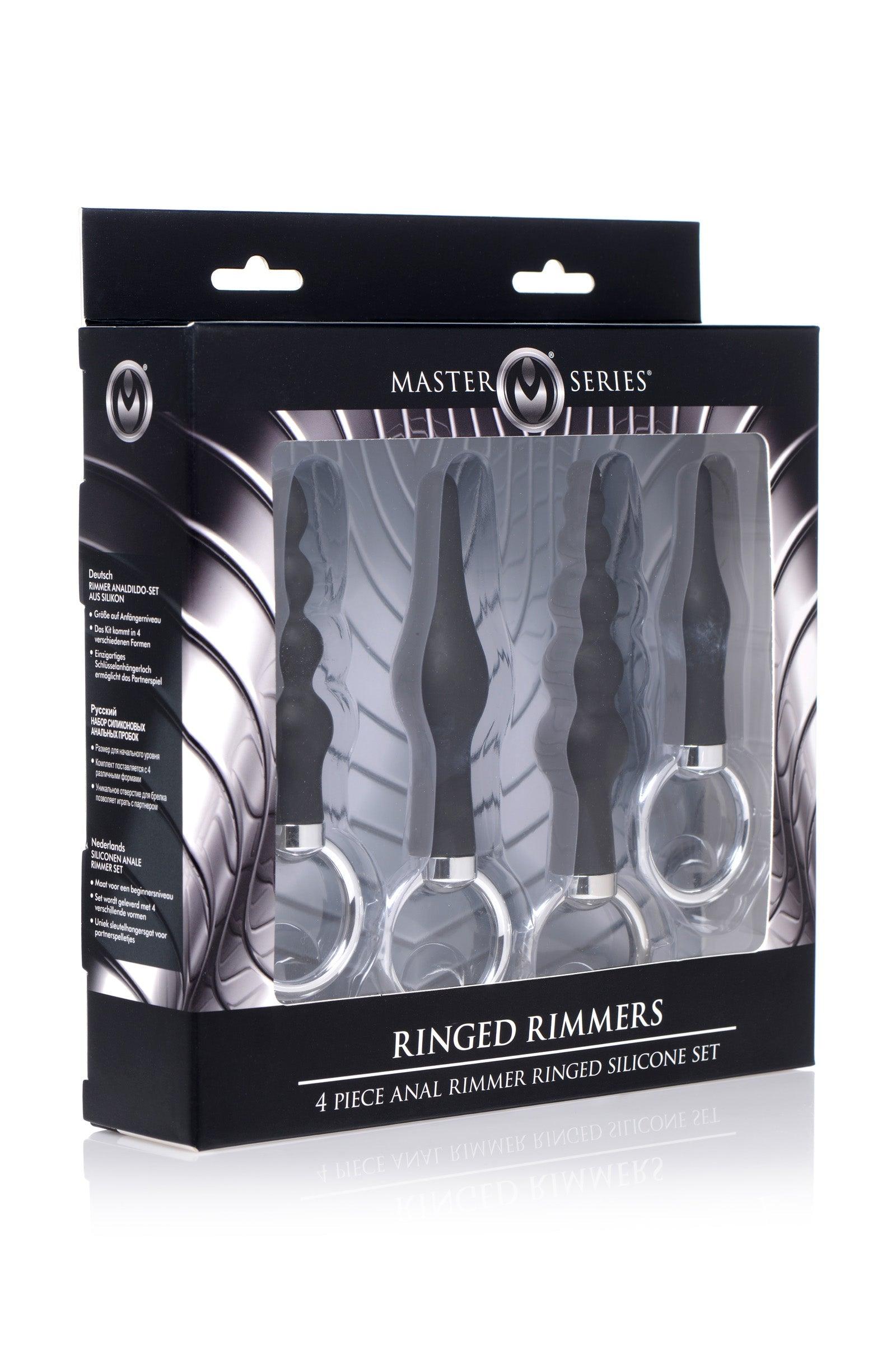 4 Piece Silicone Anal Ringed Rimmer Set