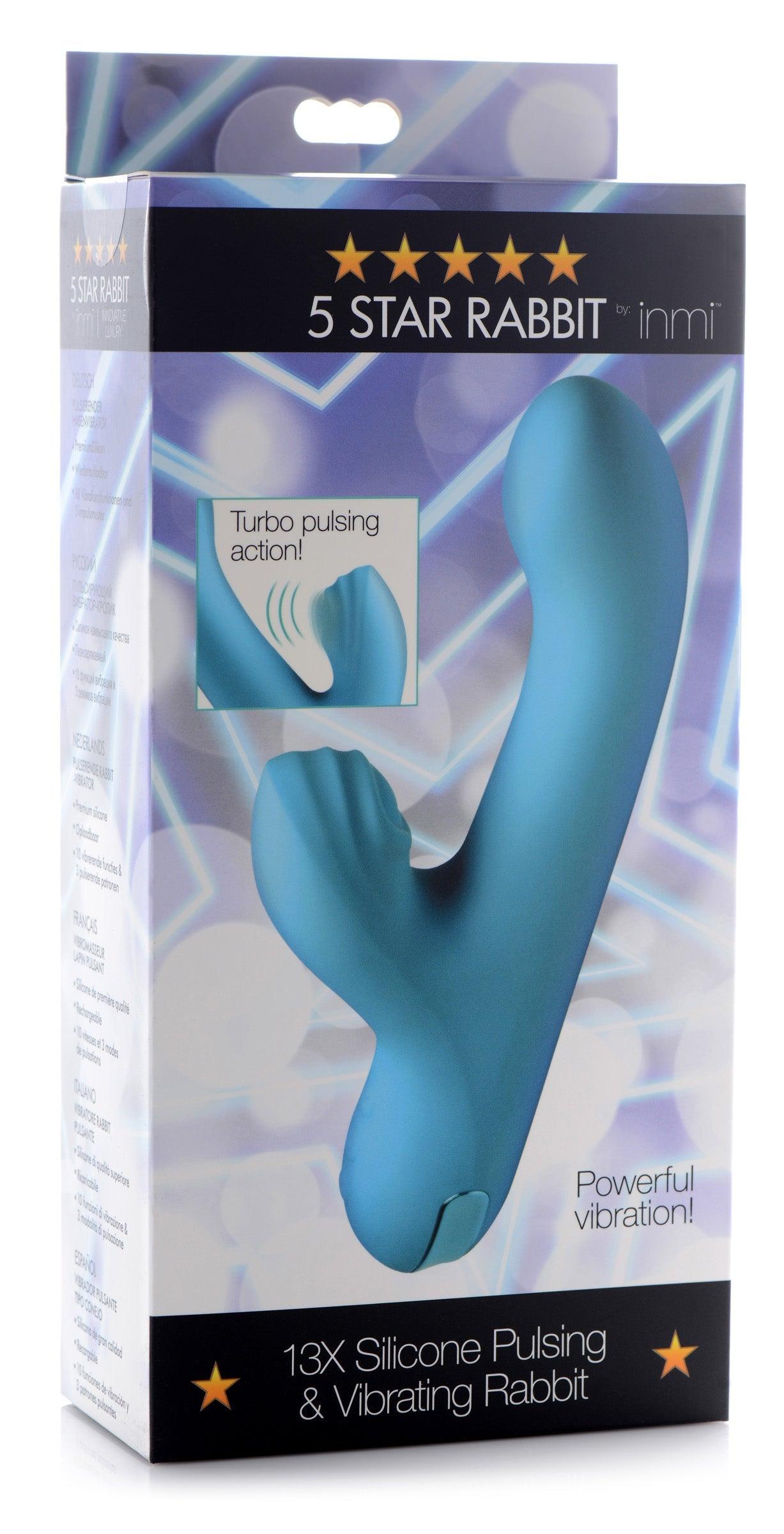 5 Star 13X Silicone Pulsing and Vibrating Rabbit