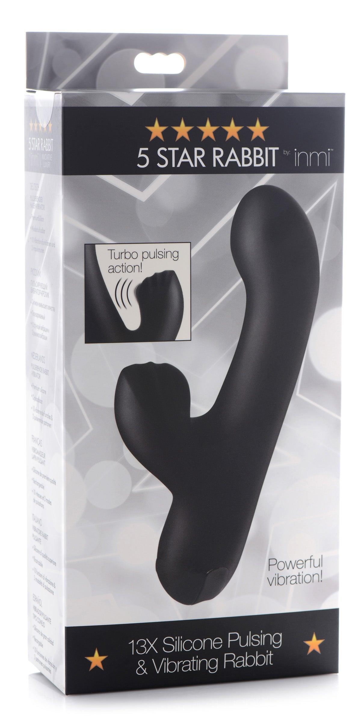 5 Star 13X Silicone Pulsing and Vibrating Rabbit