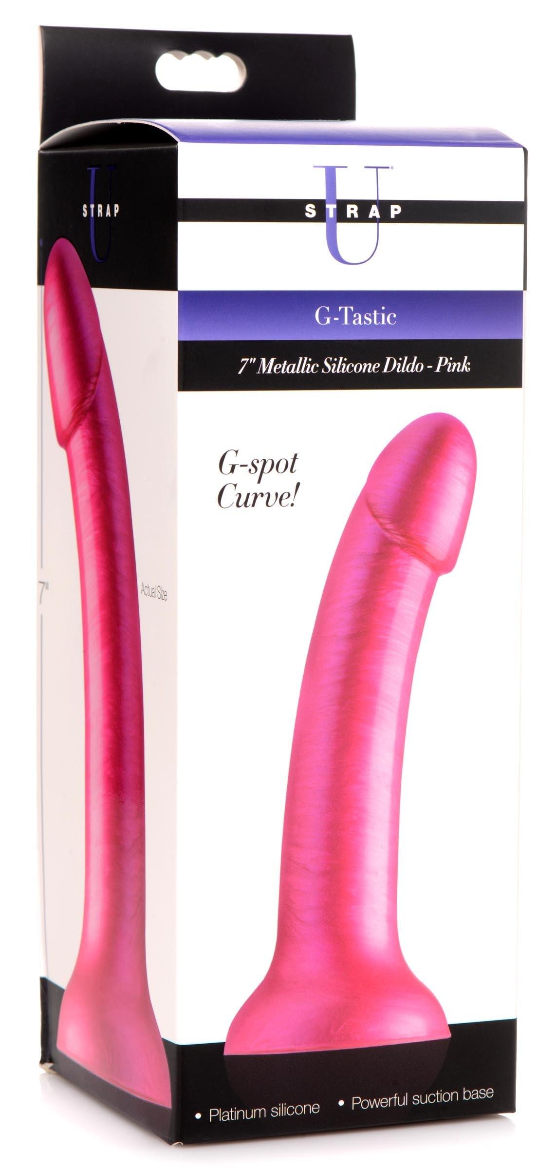 7 Inch Metallic Silicone Dildo -