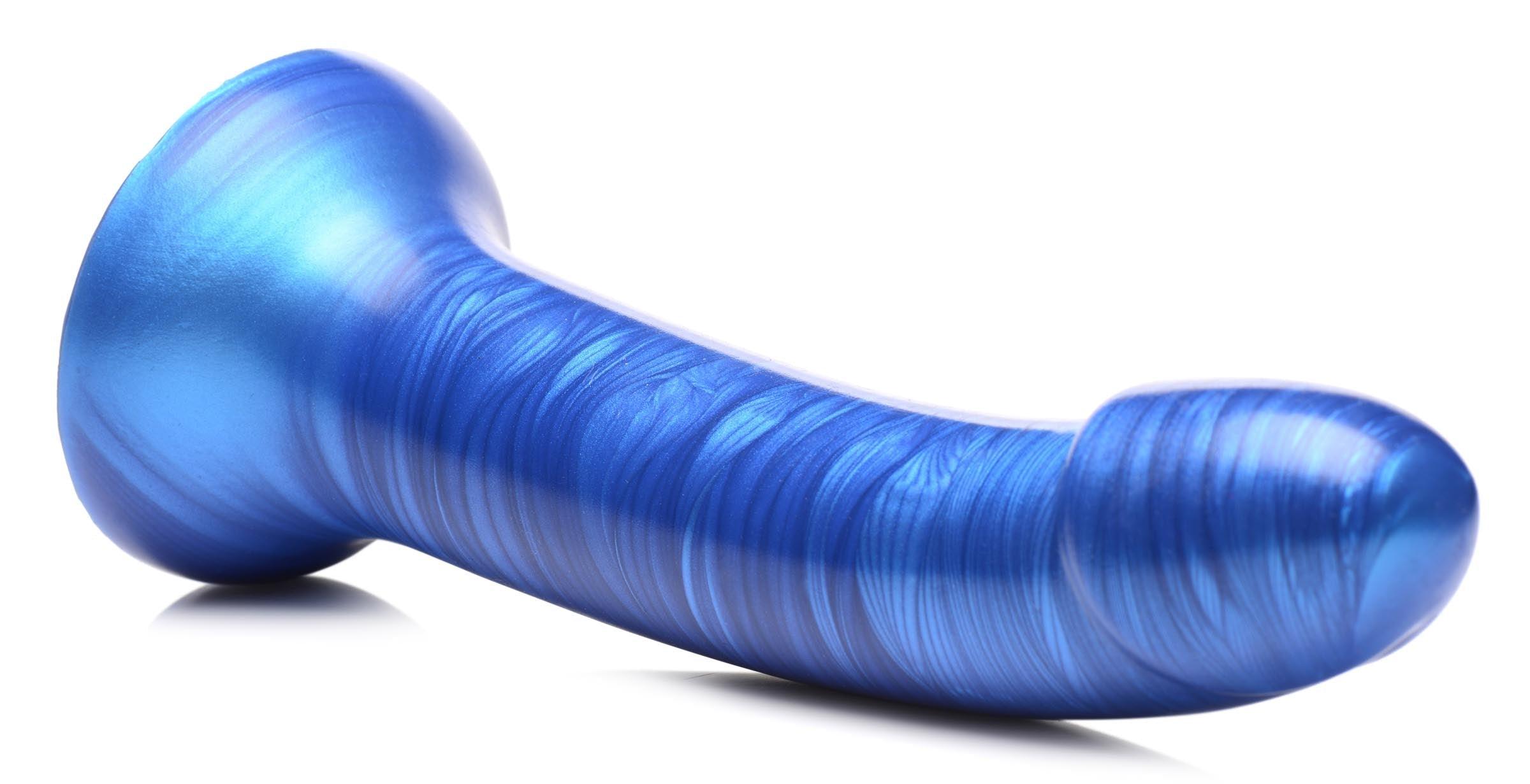 7 Inch Metallic Silicone Dildo -