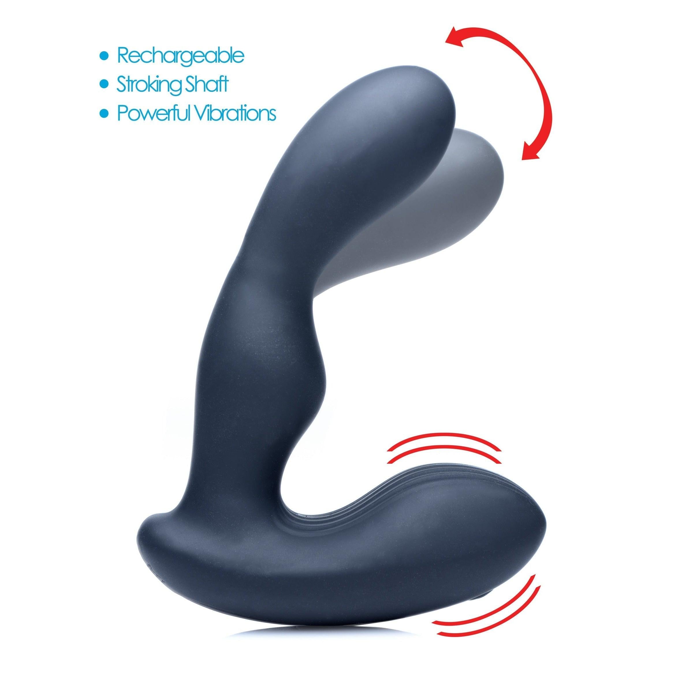 7X P-Stroke Silicone Prostate Stimulator with Stroking Shaft