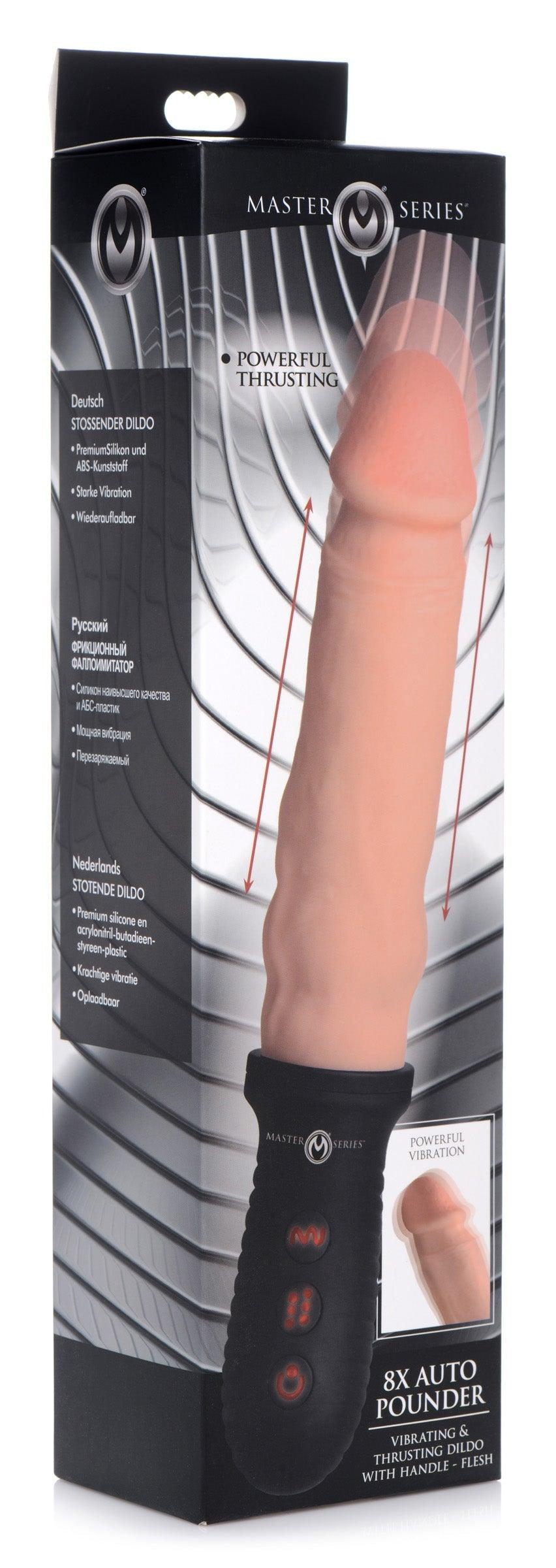 8X Auto Pounder Vibrating and Thrusting Dildo with Handle